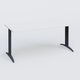 Plan droit, pieds fixes, 160x70cm, plateau blanc, structure anthracite