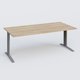 K1 Plateau droit 200x100 pieds fixe. Plateau Chêne naturel et pietement Aluminium