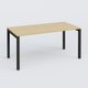 K3 Plateau droit 160x80 . Plateau Chêne clair et pietement Noir Mat