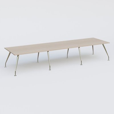 [Pas de famille] - [Pas de sous famille] - K5 table bench 420*120 cm. Plateau Acacia et pietement Chrome avec base chromé.