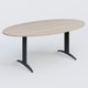 Table de réunion pietement K2 plateau 200-110 cm. Plateau Acacia et pietement Anthracite.
