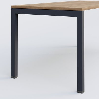 [Pas de famille] - [Pas de sous famille] - K3 Plateau droit 120x60 pieds fixe. Plateau Noyer et pietement Anthracite.