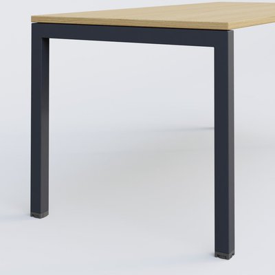 Gamme K3 - Plans droits - K3 Plateau droit 140x70 pieds fixe. Plateau Chêne clair et pietement Anthracite.