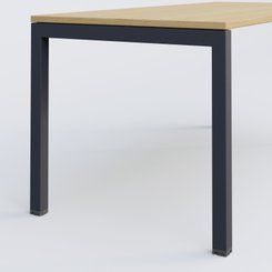 Gamme K3 - Plans droits - K3 Plateau droit 140x70 pieds fixe. Plateau Chêne clair et pietement Anthracite.
