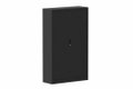 Armoire à rideaux H198xL120cm 4 tablettes