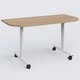 Module d'extrémité pour table abattante gamme Design 145*70 cm. Plateau Noyer et pietement Blanc.