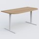 Module d'extrémité gamme Pure 165-80 cm. Plateau Noyer et pietement Blanc.