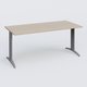 Plan droit, pieds fixes, 180x80cm, plateau acacia, structure aluminium