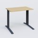 K1 Plateau droit 80x60 pieds fixe. Plateau Chêne clair et pietement Anthracite