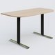 Module d'extrémité gamme Pure 145-70 cm. Plateau Hêtre et pietement Noir/Chrome.
