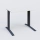 K1 Plateau droit 80x60 pieds fixe. Plateau Blanc et pietement Anthracite