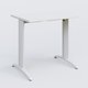 K2 Plateau droit 80x60 pieds fixe. Plateau Blanc et pietement Blanc.