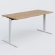 Module droit gamme Pure 160-70 cm. Plateau Noyer et pietement Blanc.