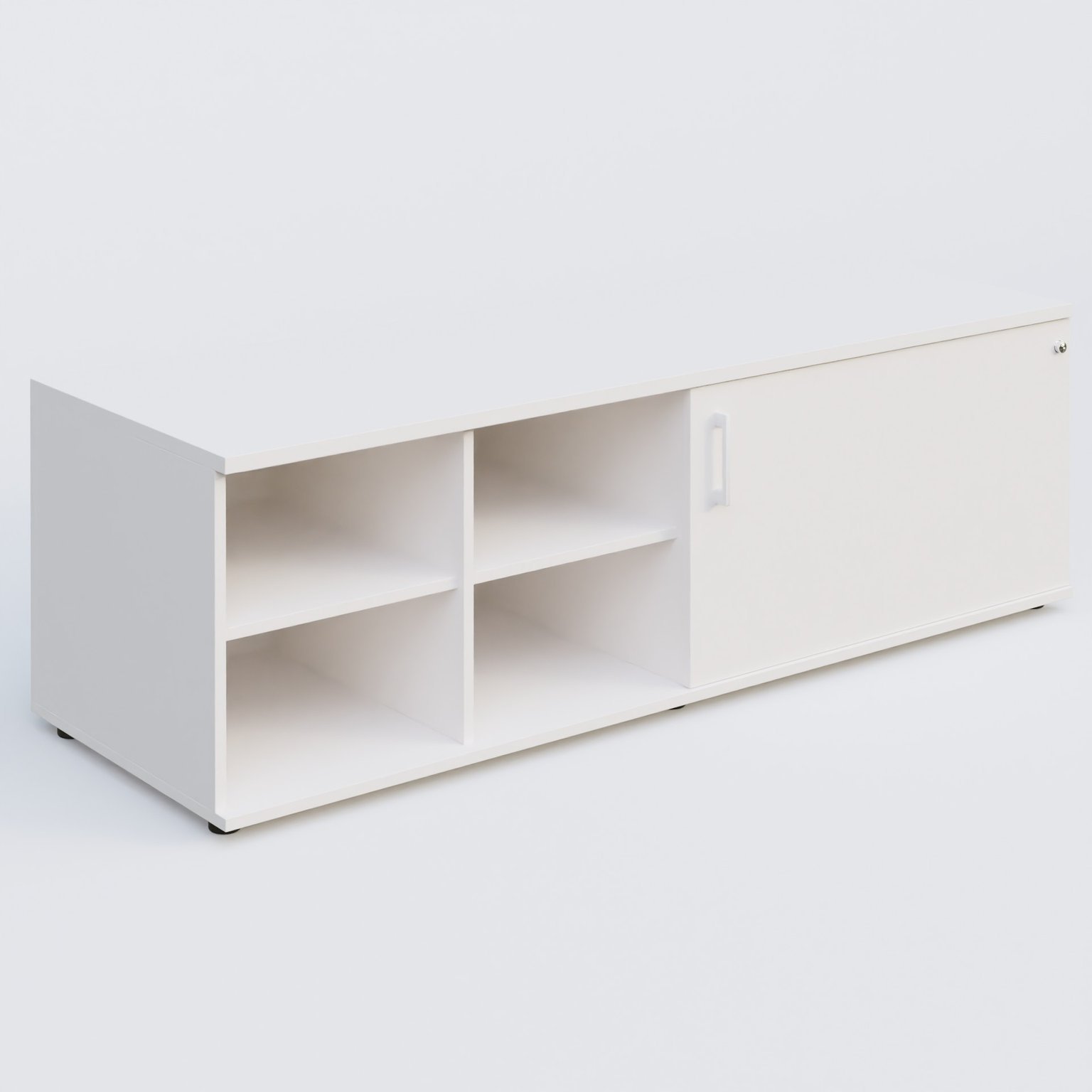 Caisson USE ME sans caisson, porte à droite. Caisson Blanc et portes Blanc.