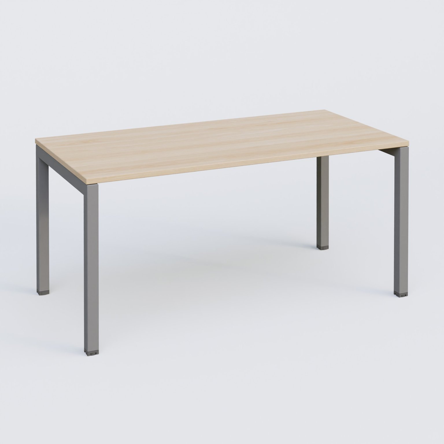 K3 Plateau droit 160x80 . Plateau Hêtre et pietement Aluminium