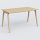 Bureau K9 piètement incliné en bois et plateau 140*80 cm. Plateau Chêne clair et pietement bois massif de hêtre.
