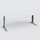 K1 Plateau droit 200x100 pieds fixe. Plateau Blanc et pietement Aluminium