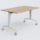 Module droit de la gamme LEM 140-80 cm. Plateau Chêne naturel et pietement Blanc.