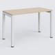 K3 Plateau droit 120x60 pieds fixe. Plateau Hêtre et pietement Blanc.