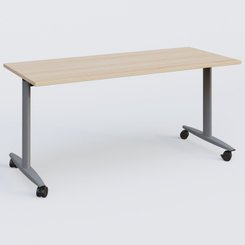 TABLES ABATTANTES - L.160xP.70 cm - Table abattante gamme Design 160*70 cm. Plateau Hêtre et pietement Aluminium.