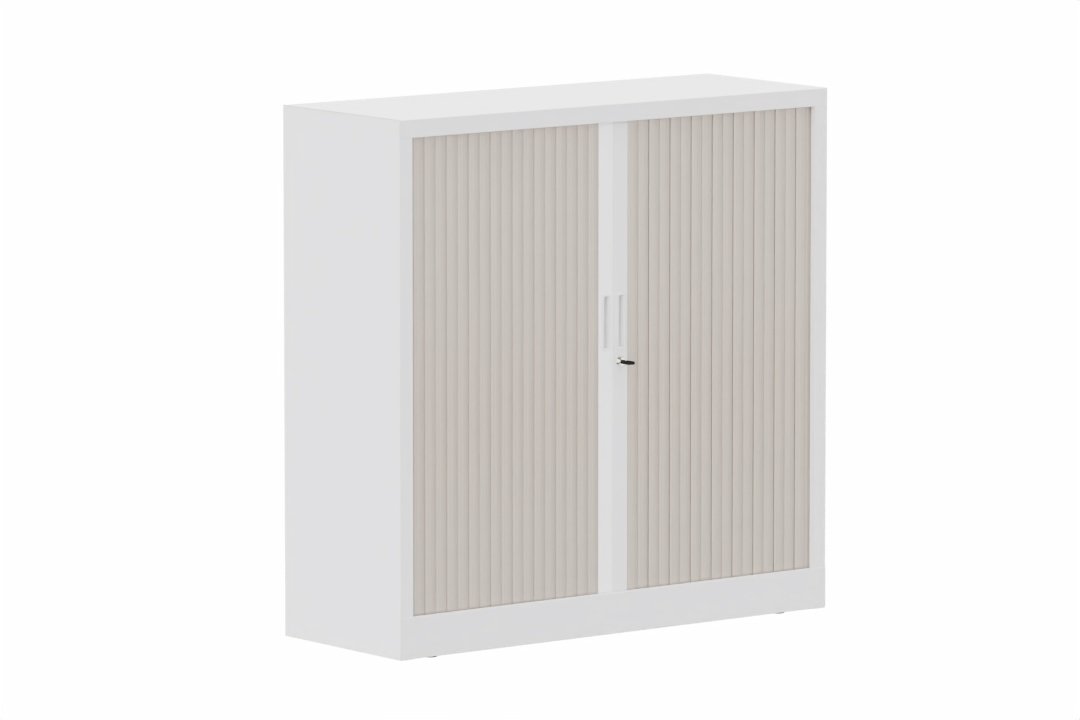 Armoire à rideaux H118xL120cm 2 tablettes