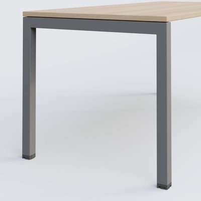 Gamme K3 - Plans droits - K3 Plateau droit 140x70 pieds fixe. Plateau Hêtre et pietement Aluminium.
