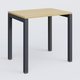 K3 Plateau droit 80x60 pieds fixe. Plateau Chêne clair et pietement Anthracite.