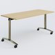 Table abattante gamme Arca 160-70 cm. Plateau Chêne clair et pietement Chrome.