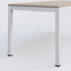 [Pas de famille] - [Pas de sous famille] - K3 Plateau droit 160x70 pieds fixe. Plateau Acacia et pietement Blanc.