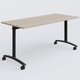 Table abattante gamme Arca 160-70 cm. Plateau Acacia et pietement Noir.