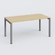 K3 Plateau droit 160x80 . Plateau Chêne clair et pietement Aluminium