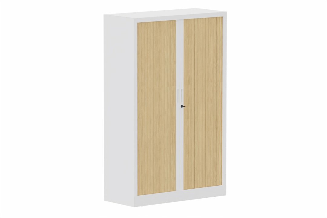 Armoire à rideaux H160xL100cm 3 tablettes