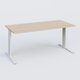 K1 Plateau droit 160x80 pieds fixe. Plateau Hêtre et pietement Blanc
