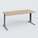 K1 Plateau droit 180x80 pieds fixe. Plateau Chêne naturel et pietement Aluminium