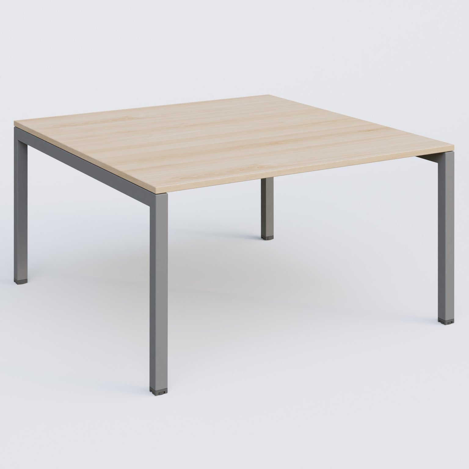 K3 Plateau droit 140x145 pieds fixe. Plateau Hêtre et pietement Aluminium.