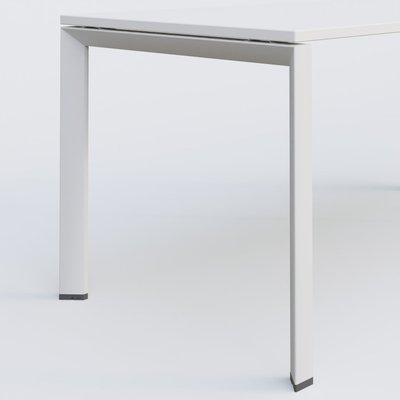 Gamme K7 - Plans droits - K7 plan droit 80*80 sur pieds fixe. Plateau Blanc et pietement Blanc