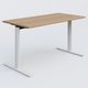 Module droit gamme Pure 140-70 cm. Plateau Noyer et pietement Blanc.