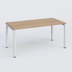 [Pas de famille] - [Pas de sous famille] - K3 Plateau droit 180x80 . Plateau Noyer et pietement Blanc