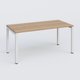 K3 Plateau droit 160x80 . Plateau Noyer et pietement Blanc