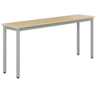 SCOLAIRE - Apprendre - Table LYRA plat. ép.19 mm méla. chant ABS pièt. époxy - 180x40 cm - T6
