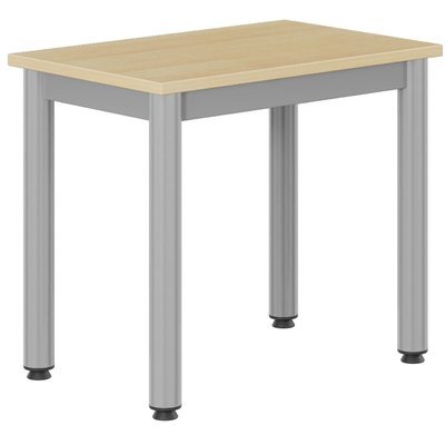 SCOLAIRE - Decouvrir - Table CARÉLIE plat. ép.19 mm méla. chant ABS pièt. époxy - 60x40 cm - T2