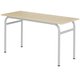 Table DELTA plateau ép.19 mm mélaminé chant ABS piètement époxy - 130x50cm - T5