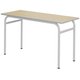 Table DELTA plateau ép.21 mm stratifié chant polyuréthane piètement époxy - 130x50 cm - T6
