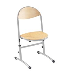 SCOLAIRE - Apprendre - Chaise HÉLIA HR assise et dossier bois Blueprotech® piètement époxy - T3 à T6