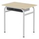 Table DELTA casier plateau ép.19 mm mélaminé chant ABS piètement époxy - 70x50cm - T5