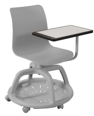 SCOLAIRE - Apprendre - Chaise mobile LEAN coque polypropylène coloris gris - T6