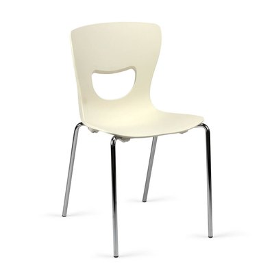 SCOLAIRE - Se Reunir - Chaise SMIL-P coque polypropylène pièt. chromé - T6 - Beige P05
