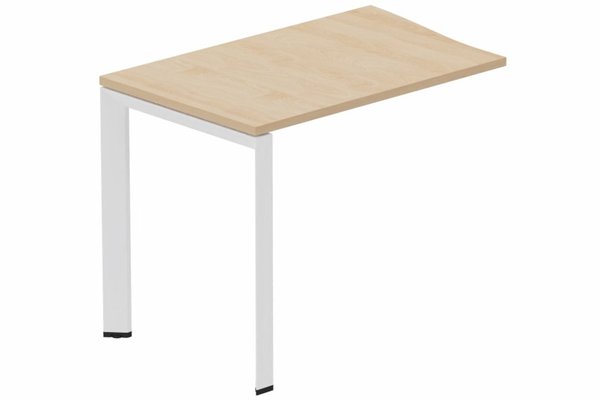 Gamme K7 - Extensions - Plans vagues - Retour vague à droite 90x60cm sur pied hêtre/blanc