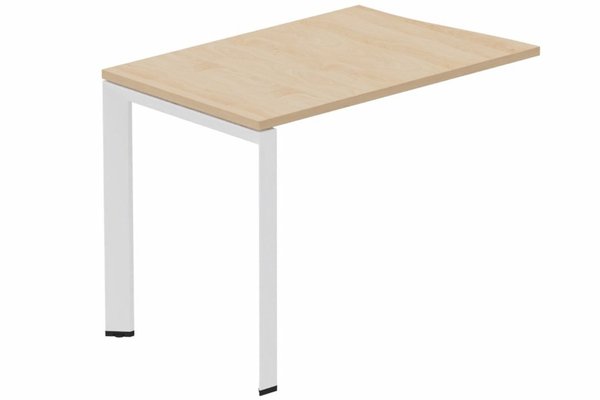 Gamme K7 - Extensions - Plans vagues - Retour vague à gauche 90x60cm sur pied hêtre/blanc