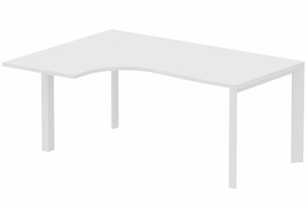 Gamme K7 - Plans compacts - Plan Compact 90° asymétrique 160x120x80/60cm retour à gauche blanc/blanc - sur délai